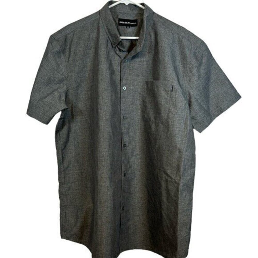 Molokai Surf Button Down Front Pocket Hawaiian Islander Short Sleeve Shirt XXL